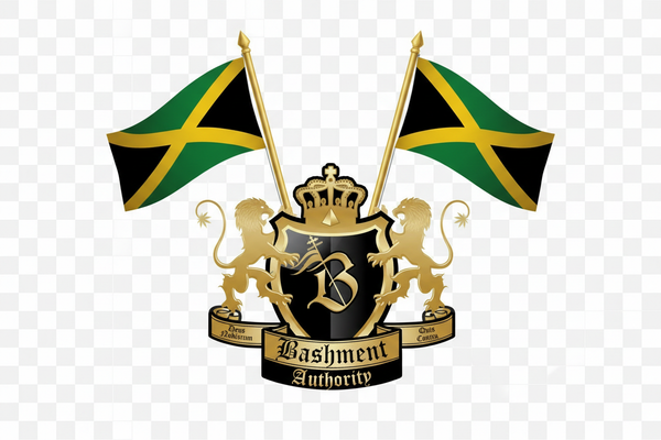 Bashment Authority Original Logo with Jamaican Flags